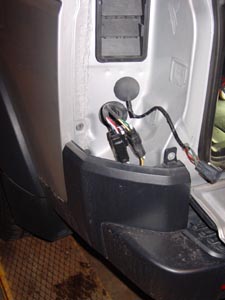 connect the connectors to the harness that you fed from inside the vehicle